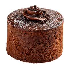 mini chocolate cake on transparent background