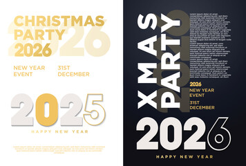 Happy New Year 2026. With a modern, colorful theme. Premium design for 2026 new year poster, calendar and banner.