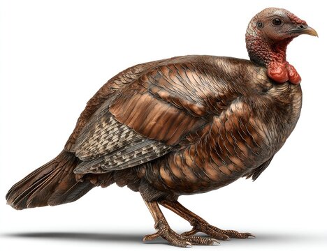Side view of a wild turkey