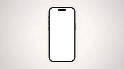 Modern Smartphone Isolated on White Background Mockup for App Design and UI Presentation Stylish Mobile Device Display Template