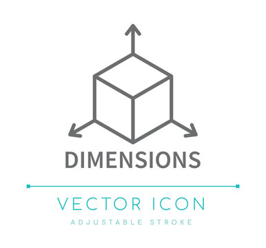 Dimensions Line Icon
