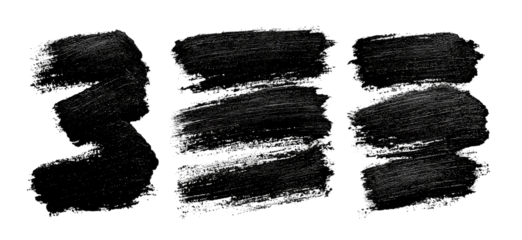 Abstract black brushstrokes