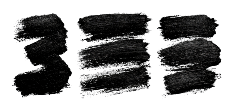 Abstract black brushstrokes