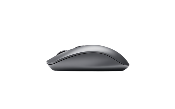 Sleek modern computer mouse with ergonomic design captured in a studio setting