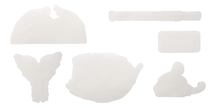 set of blank paper shape,set of blank paper frame,set of blank speech bubble isolated on white background