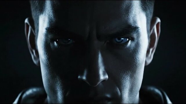 cinematic zoom out man face reveal