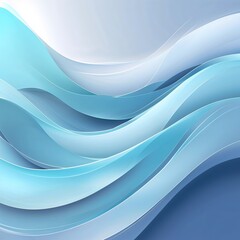 Abstract Cyan Wave Flow Design
