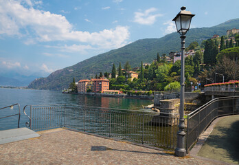 Bellano - The promenade and the Como lake.