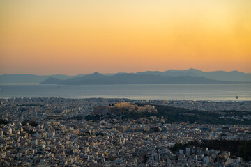 View of Athens, Greece with the Acropolis
