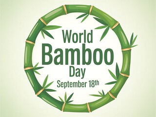 Celebrating world bamboo day on september 19th with a circular bamboo stalk design