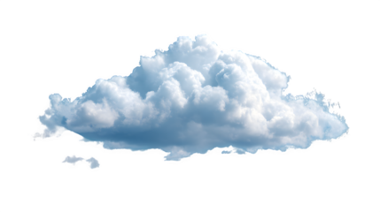 Fluffy Cumulus Cloud, isolated on transparent background