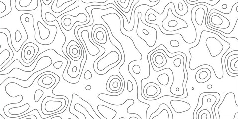Abstract black and white topographic contour map vector seamless pattern design perfect for backgrounds and textures.