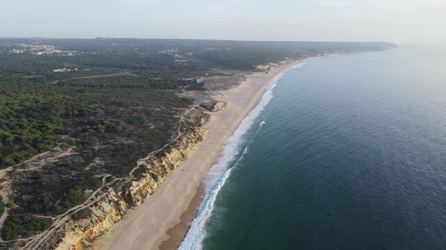 Portugal coastline near the Meco beach