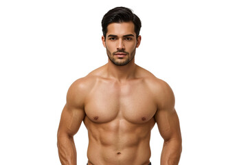 Fototapeta premium Muscular man posing, studio shot, strong, fitness