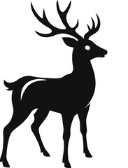 Majestic deer illustration with natural color palette
