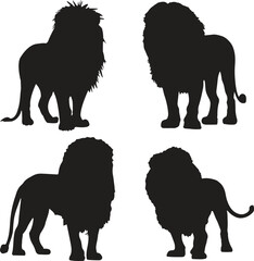 Lion Silhouette Vector Download | Wild Animal Graphic Illustration