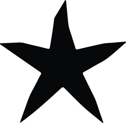 Illustrator Vector Hand Drawn Star Shape Design Element silhouette