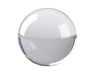 3D Glass Crystal Icon on Transparent Background