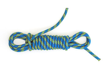 Rope coil on a white background