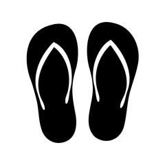 Minimalist black and white flip flops design for summer vacation vibes