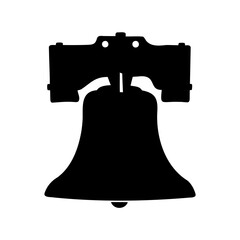 Silhouette of the Liberty Bell, a symbol of American Independence and freedom © Laboni49