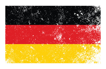 Grunge German Flag Vector Illustration with Distressed Dust Effect
