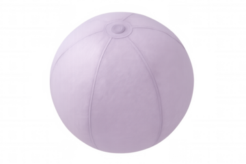 Purple fitness ball floating against transparent backdrop, supporting core strength training and dynamic exercise movements