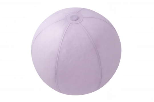 Purple fitness ball floating against transparent backdrop, supporting core strength training and dynamic exercise movements