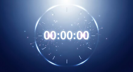 Digital Countdown Timer Graphic Design.