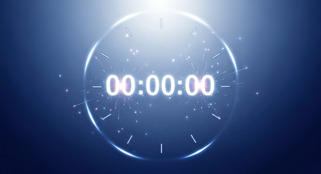Digital Countdown Timer Graphic Design. - Powered by Adobe