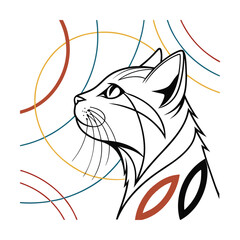 vector illustration of a cat