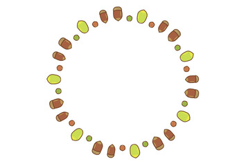 シンプルでかわいい定番どんぐりの円形フレーム