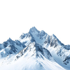 Obraz premium Snow Covered Mountain Peaks Against Clear Sky