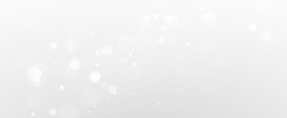 Christmas glowing bokeh confetti light and glitter texture overlay for your design. Festive sparkling white dust png. Holiday powder dust for cards, invitations, banners, advertising.