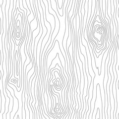 Seamless wood texture, wood plank, black lines on white background, vector design