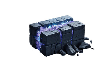 Magic stone block isolated on transparent background