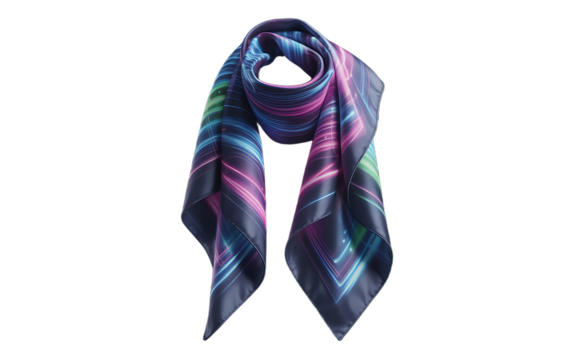 Silk scarf isolated on transparent background