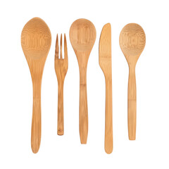 Eco friendly bamboo cutlery set for sustainable living and zero waste lifestyle choices