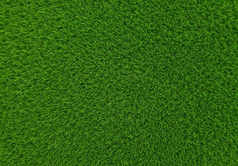 Close up view of vibrant green artificial turf grass texture