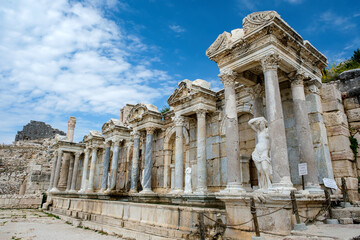Antonin Fountain in the ancient city of Sagalassos in Aglasun district of Burdur province in Turkey