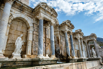 Antonin Fountain in the ancient city of Sagalassos in Aglasun district of Burdur province in Turkey