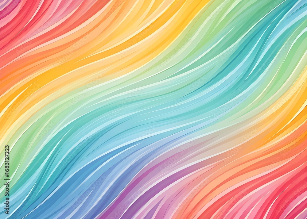 Poster abstract rainbow wave background with colorful gradient and smooth texture