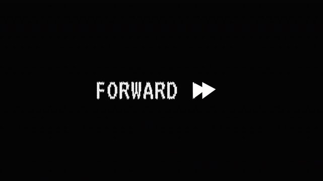 Vintage VHS Fast Forward On Screen Display Animation.