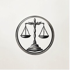 Minimalist Scales of Justice Icon