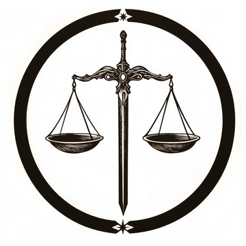 Minimalist Scales of Justice Icon