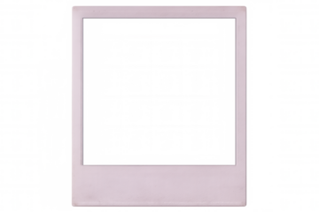 Classic white instant photo frame isolated on a transparent background, ready for your image or design