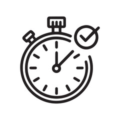 Productivity line icon. Vector time management and productivity concept symbol. with white background