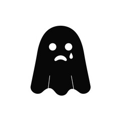 Black ghost crying with tear emotion