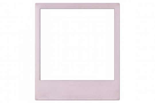 Classic white instant photo frame isolated on a transparent background, ready for your image or design