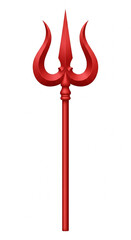 Divine red gradient trishul vector illustration isolated